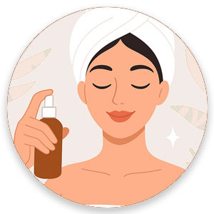 Holdthe bottle 6–8 inches away.