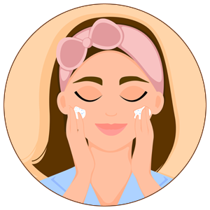 Night: Cleanse your face, apply night cream, then finish with two pumps of moisturiser for deep hydration.