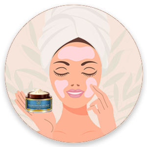 Apply generously to clean, toned skin.